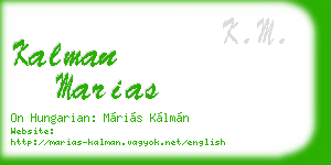 kalman marias business card